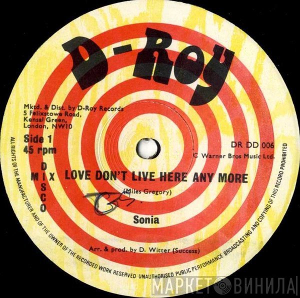 Sonia  - Love Don't Live Here Any More