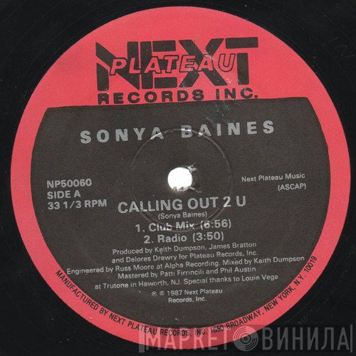 Sonya Baines - Calling Out 2 U
