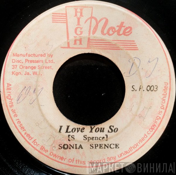 Sonya Spence - I Love You So