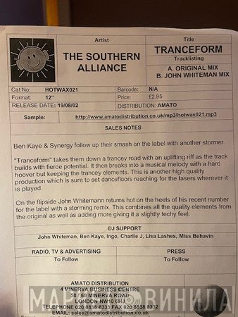 Southern Alliance - Tranceform