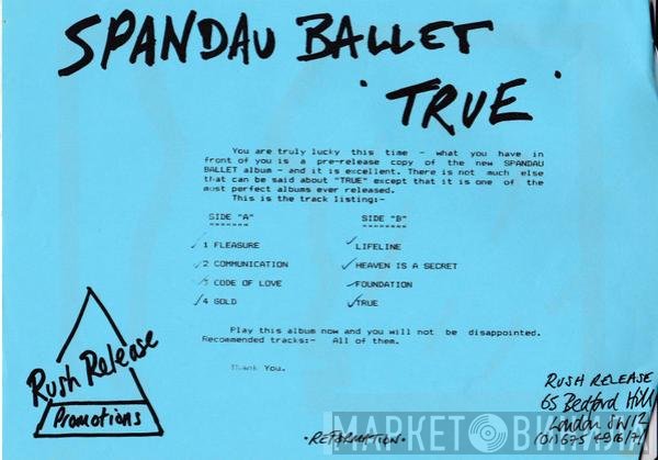 Spandau Ballet  - True