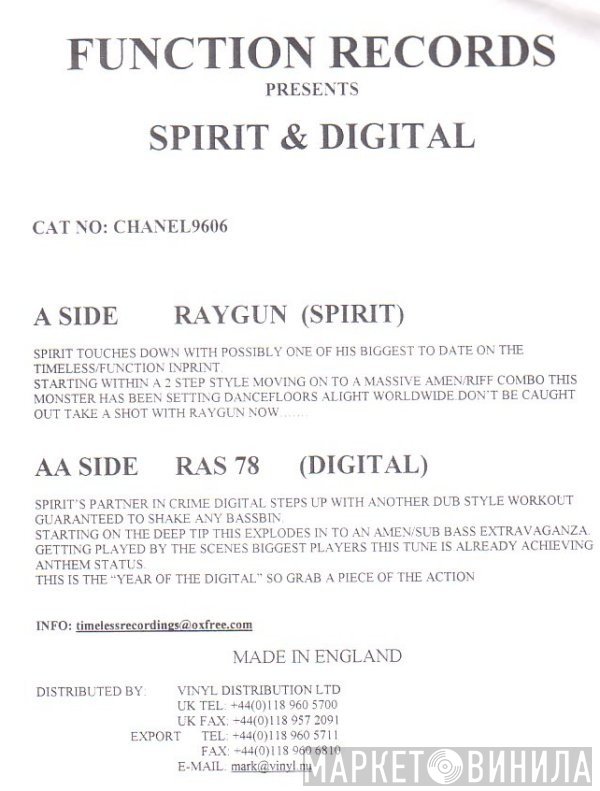 Spirit & Digital  - Raygun / Ras 78
