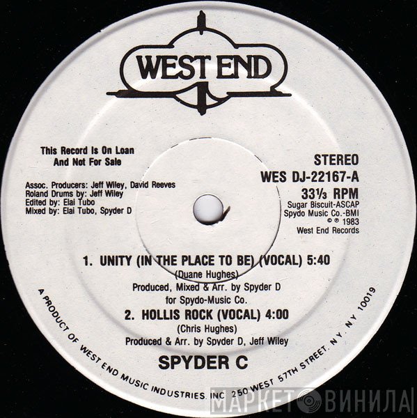 Spyder C - Unity (In The Place To Be)