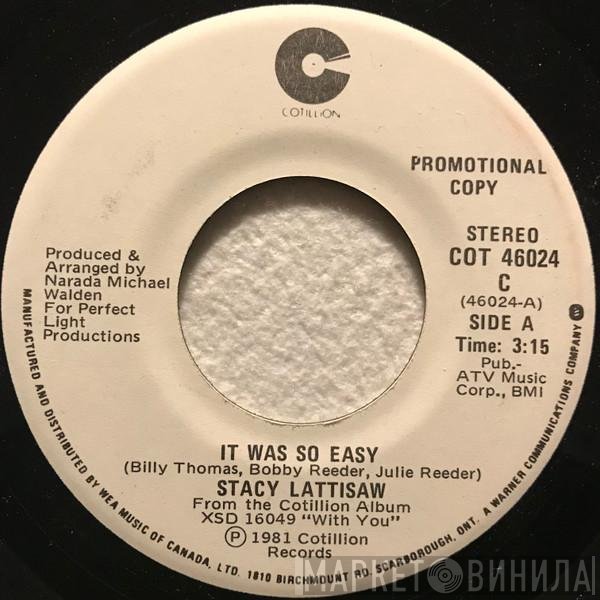 Stacy Lattisaw - It Was So Easy