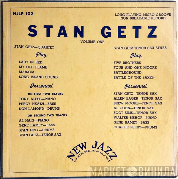 Stan Getz Quartet / Stan Getz Tenor Sax Stars  - Stan Getz Volume One