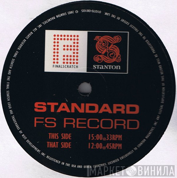  - Stanton Final Scratch Control Record Standard Version