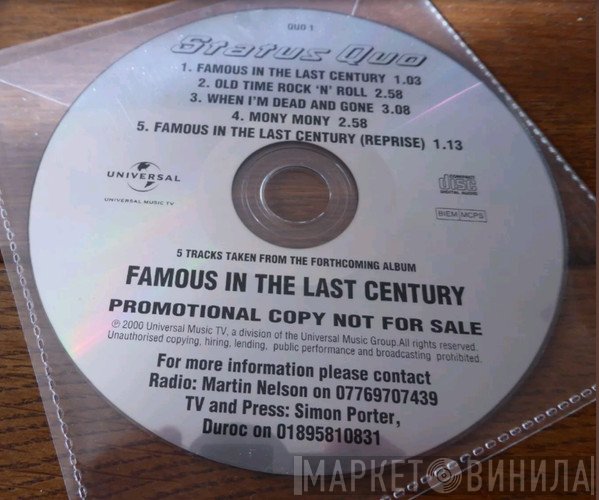 Status Quo - Famous In The Last Century
