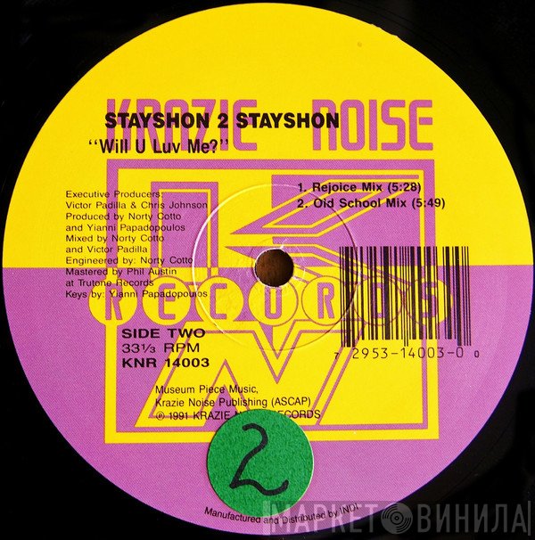 Stayshon 2 Stayshon - It's All Rite / Will U Luv Me