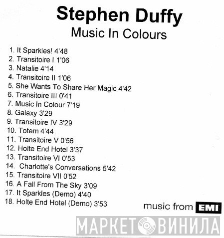 Stephen Duffy  - Music In Colors
