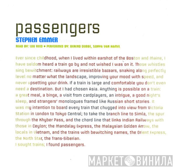 Stephen Emmer, Lou Reed  - Passengers