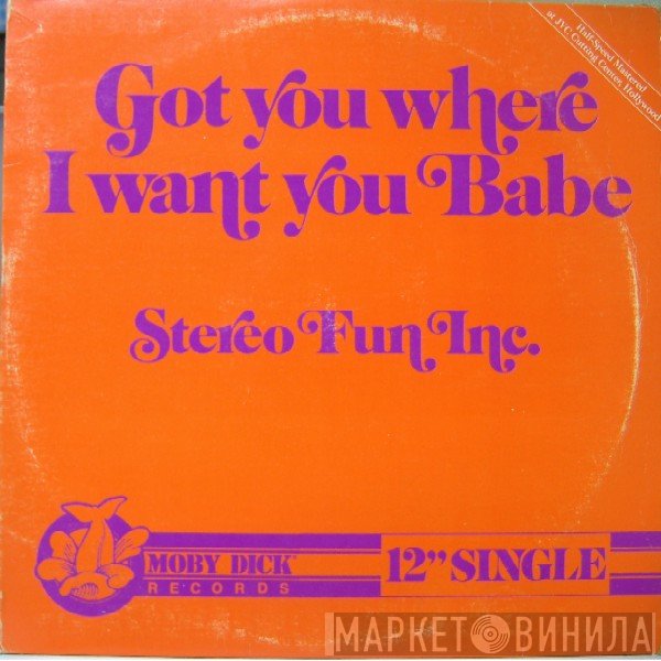 Stereo Fun Inc. - Got You Where I Want You Babe