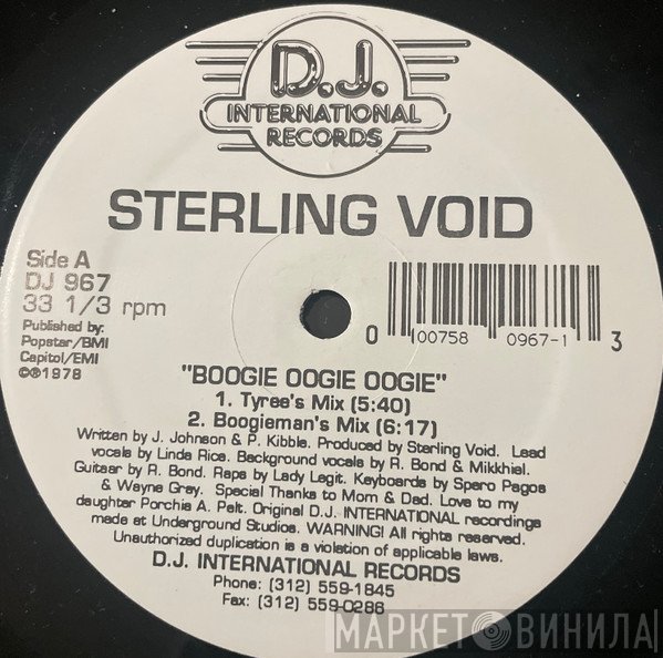 Sterling Void - Boogie Oogie Oogie