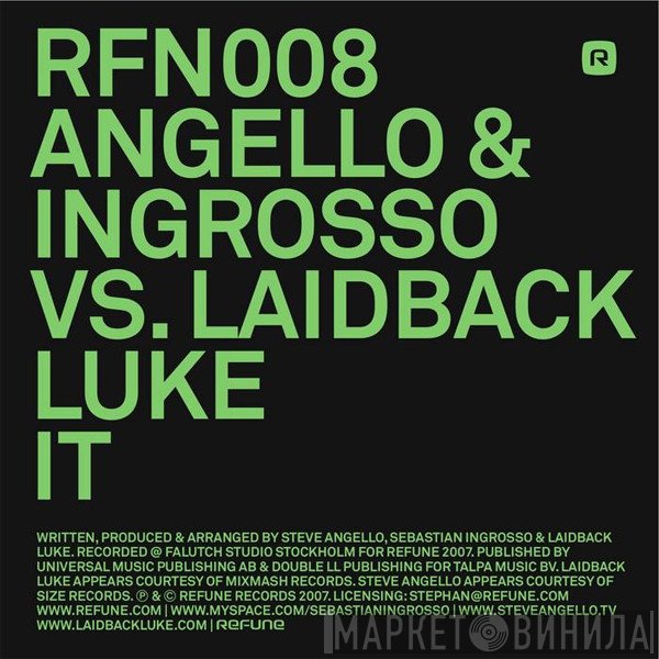Steve Angello & Sebastian Ingrosso vs. Laidback Luke  - It