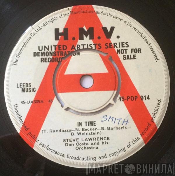 Steve Lawrence   - In Time / Oh How You Lied