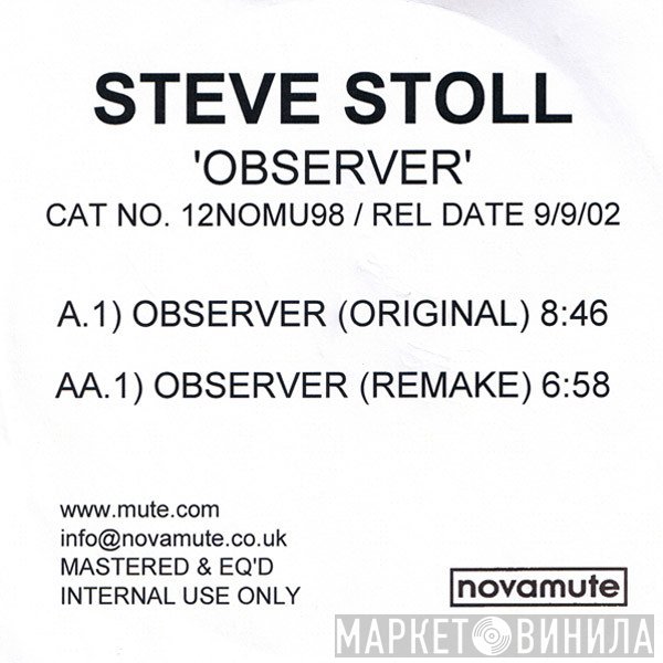 Steve Stoll  - Observer