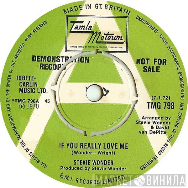 Stevie Wonder - If You Really Love Me / Think Of Me As Your Soldier