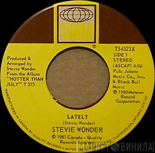 Stevie Wonder  - Lately