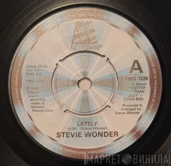 Stevie Wonder  - Lately