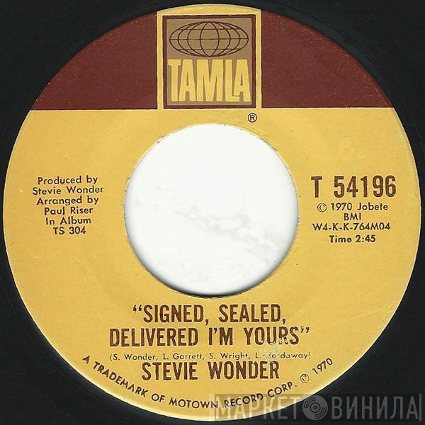 Stevie Wonder - Signed, Sealed, Delivered I'm Yours / I'm More Than Happy