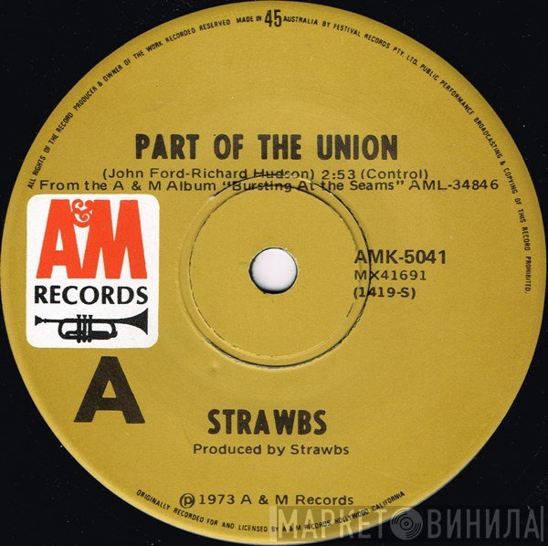 Strawbs  - Part Of The Union / Tomorrow