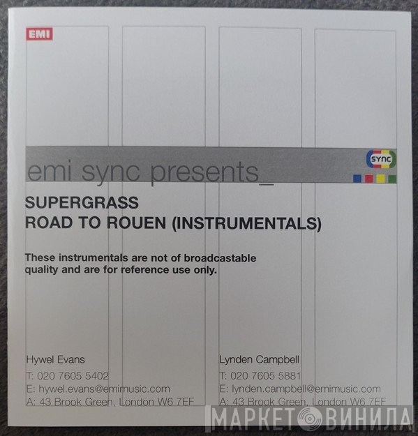 Supergrass  - Road To Rouen (Instrumentals)