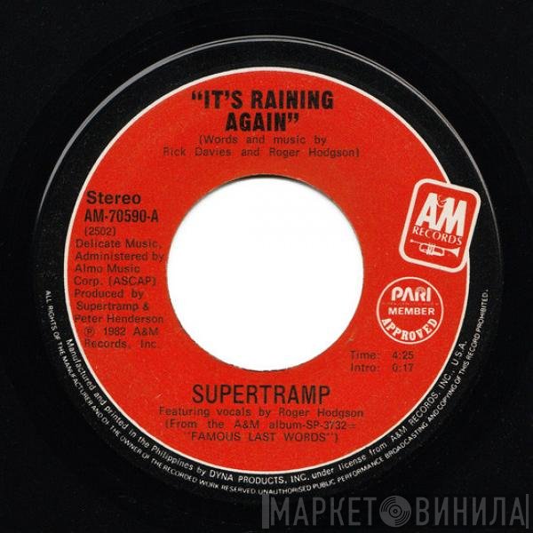 Supertramp  - It's Raining Again