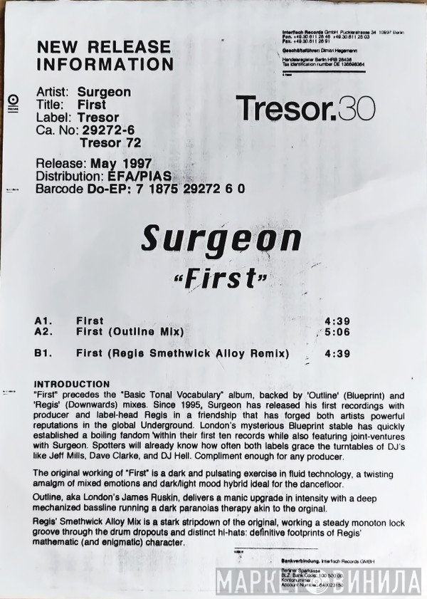 Surgeon  - First