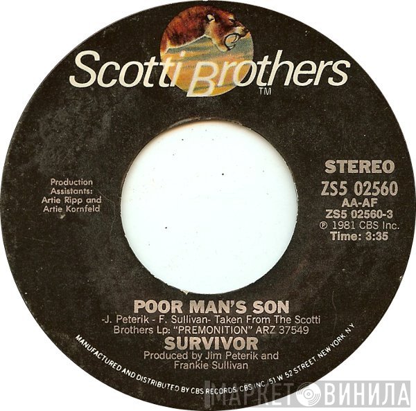 Survivor  - Poor Man's Son / Love Is On My Side