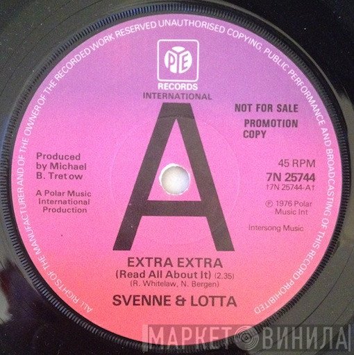 Svenne & Lotta - Extra  Extra (Read All About It ) / Rockin' Rudolph