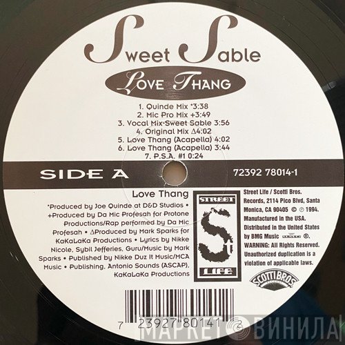 Sweet Sable - Love Thang