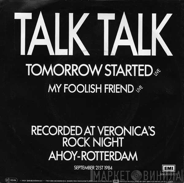 Talk Talk  - Tomorrow Started (Live)