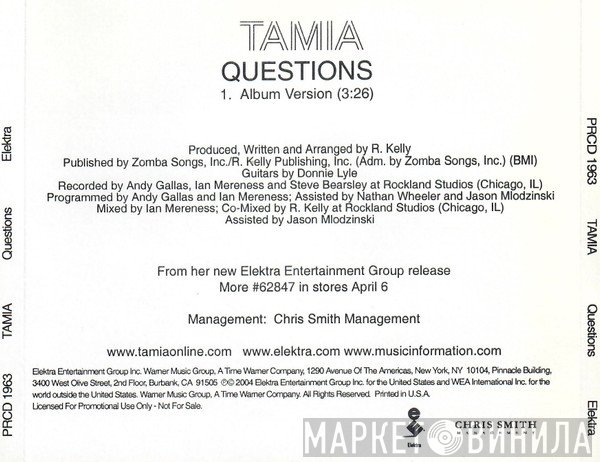 Tamia  - Questions