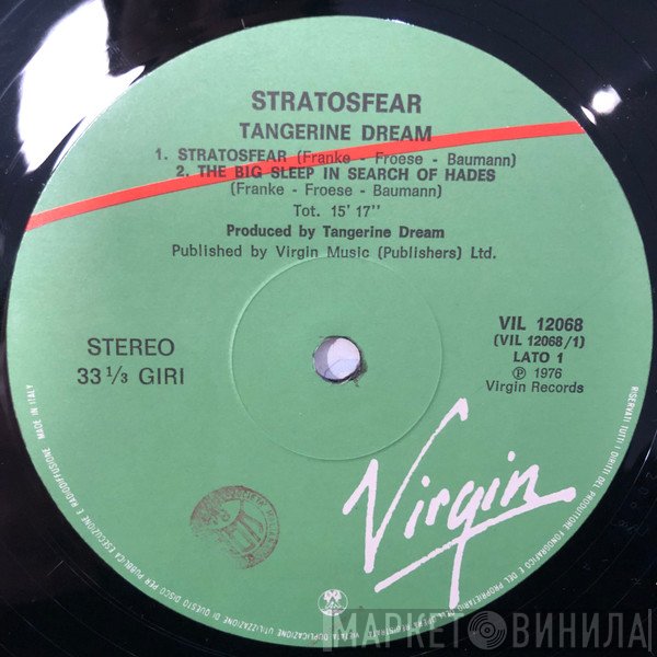 Tangerine Dream  - Stratosfear