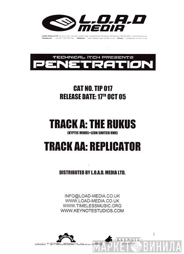 Technical Itch  - The Rukus (Kyptic Minds+Leon Switch Rmx) / Replicator