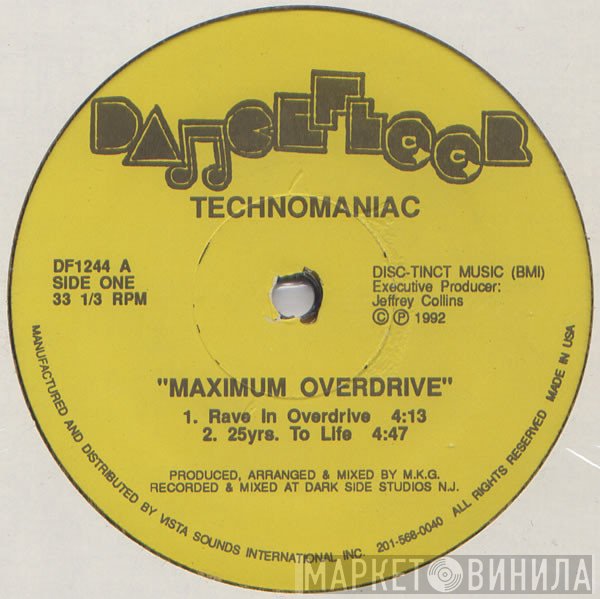 Technomaniac - Maximum Overdrive