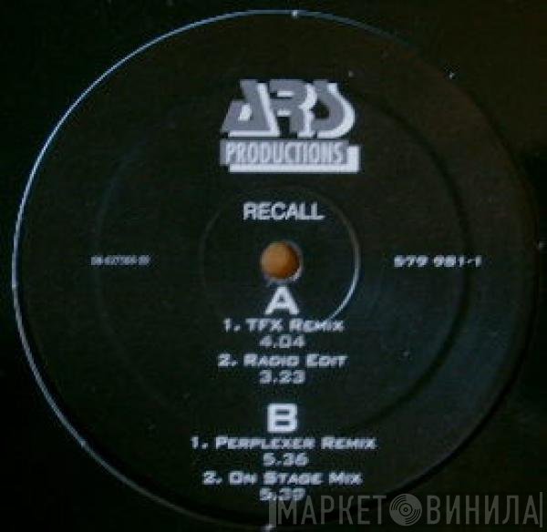 Technotronic Featuring Ya Kid K  - Recall