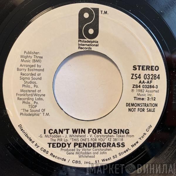 Teddy Pendergrass - I Can't Win For Losing