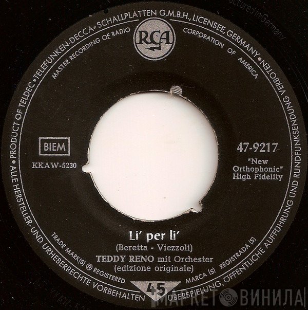 Teddy Reno  - Li' Per Li' / Piove ... !