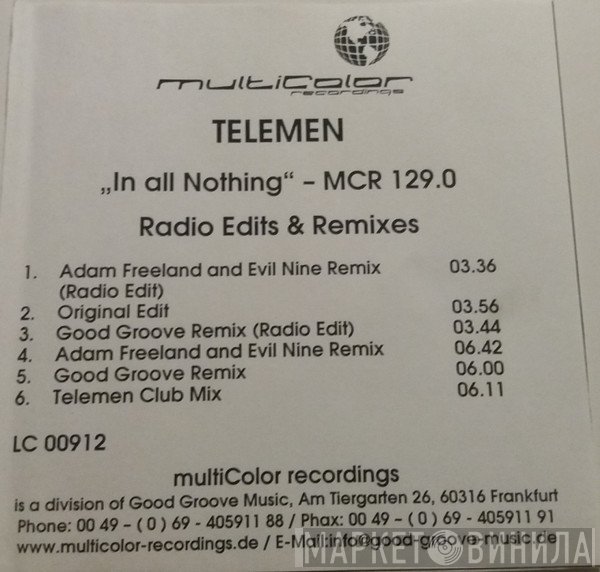 Telemen  - In All Nothing
