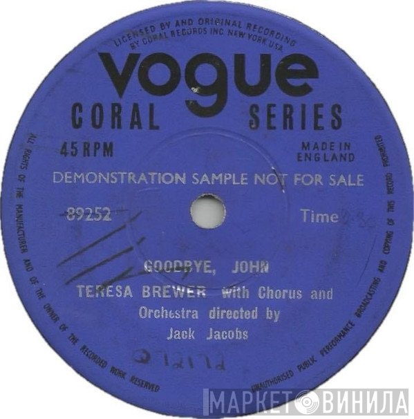 Teresa Brewer - Goodbye John