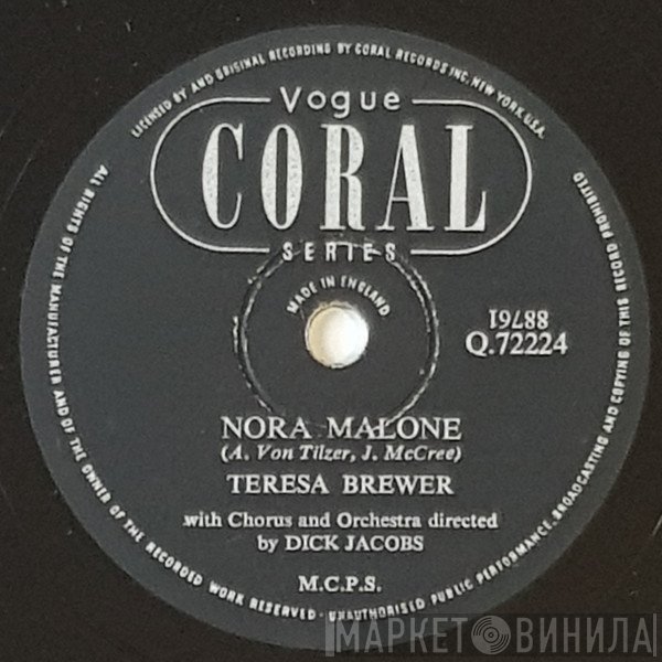 Teresa Brewer - Nora Malone / When I Leave The World Behind