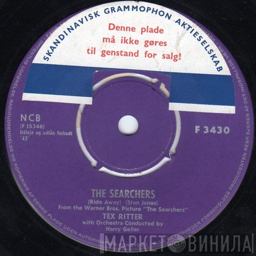 Tex Ritter  - The Searchers (Ride Away) / Wayward Wind
