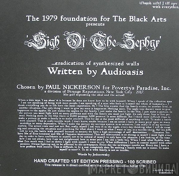 The 1979 Foundation For The Black Arts, Audioasis - Sigh Of The Zephyr