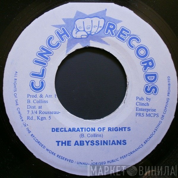 The Abyssinians / Sir Harry   - Declaration Of Rights / Musical Rights