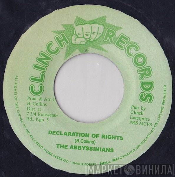 The Abyssinians / Sir Harry   - Declaration Of Rights / Musical Rights