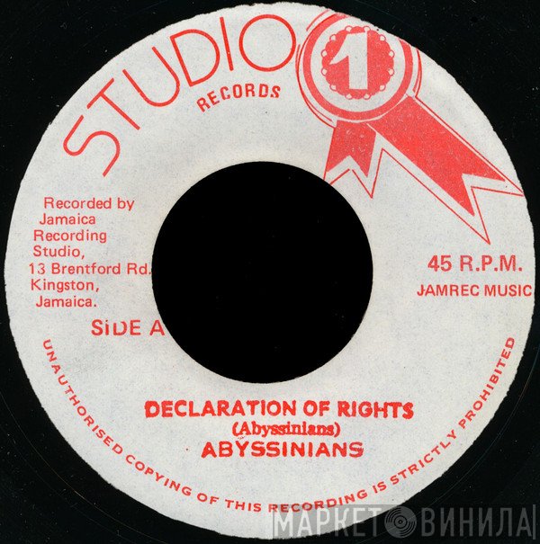 The Abyssinians  - Declaration Of Rights