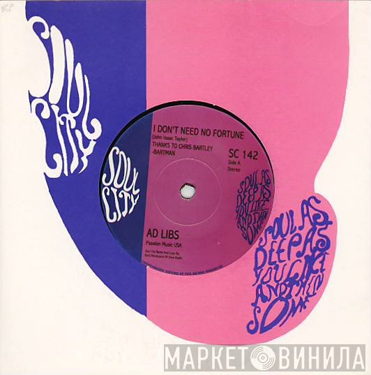 The Ad Libs - I Don't Need No Fortune / New York In The Dark