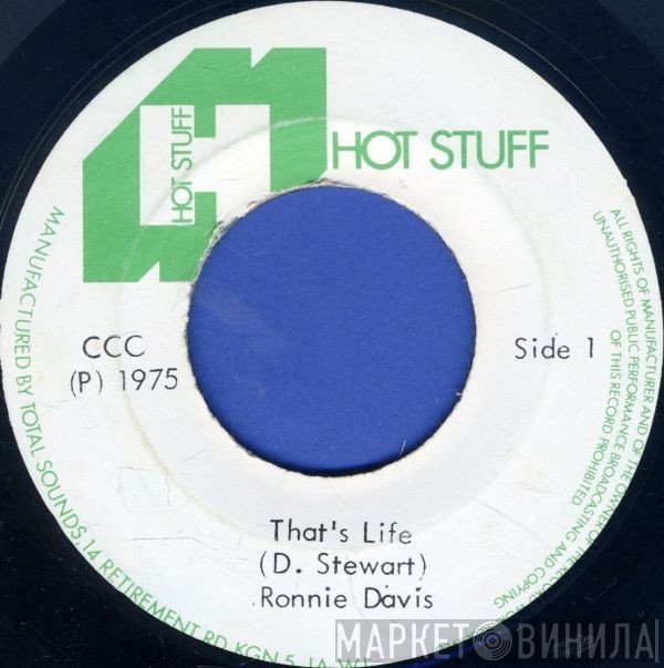 The Aggrovators, Ronnie Davis - That's Life /That's Life (Version)