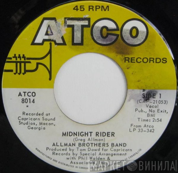 The Allman Brothers Band  - Midnight Rider / Whipping Post