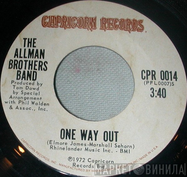 The Allman Brothers Band  - One Way Out / Standback